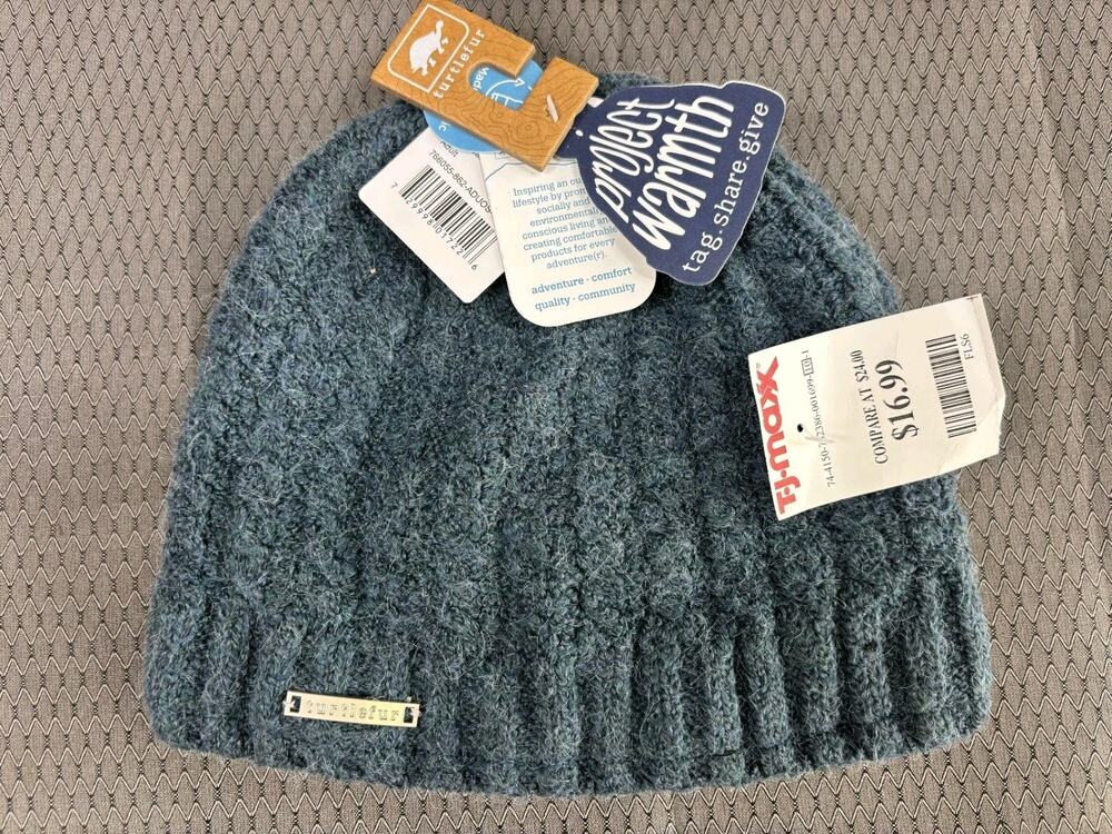 Turtle Fur Pelly Plush Fleece Lined Recycled Polyester Beanie Women S Dark Teal